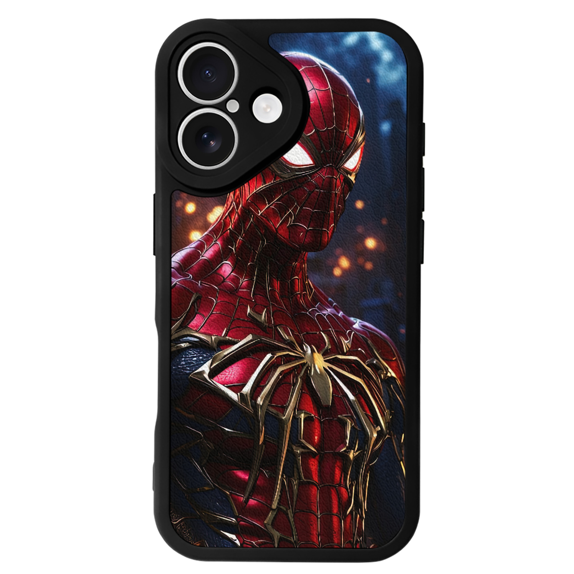 Spider Man スパイダーマン 【iPhone 16シリーズ対応】シリコンスマホケース（レザー調） 材質：シリコン